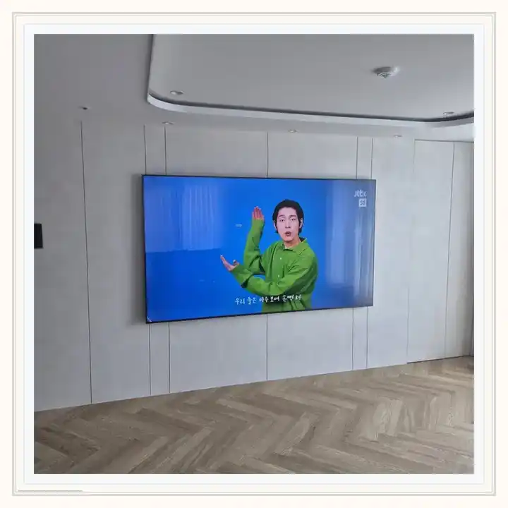벽걸이TV 거치대 참고 사진 · 힐스테이트메디알레 설치 조건