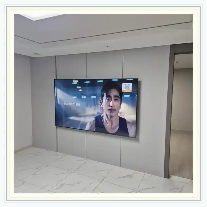 벽걸이TV 거치대 참고 사진 · 독산오르페움타워 설치 조건
