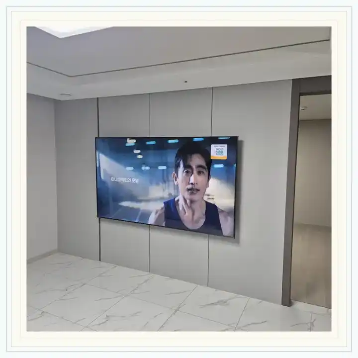 벽걸이TV 거치대 참고 사진 · 리버센SK뷰롯데캐슬 설치 조건